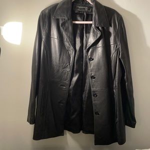 Vintage black leather jacket
